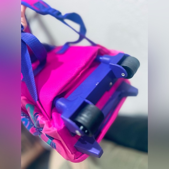 Scooby Doo Small Rolling Backpack Pink Peace & Love! - Picture 11 of 14